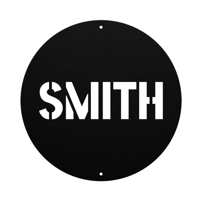 Smith Family Name Sign