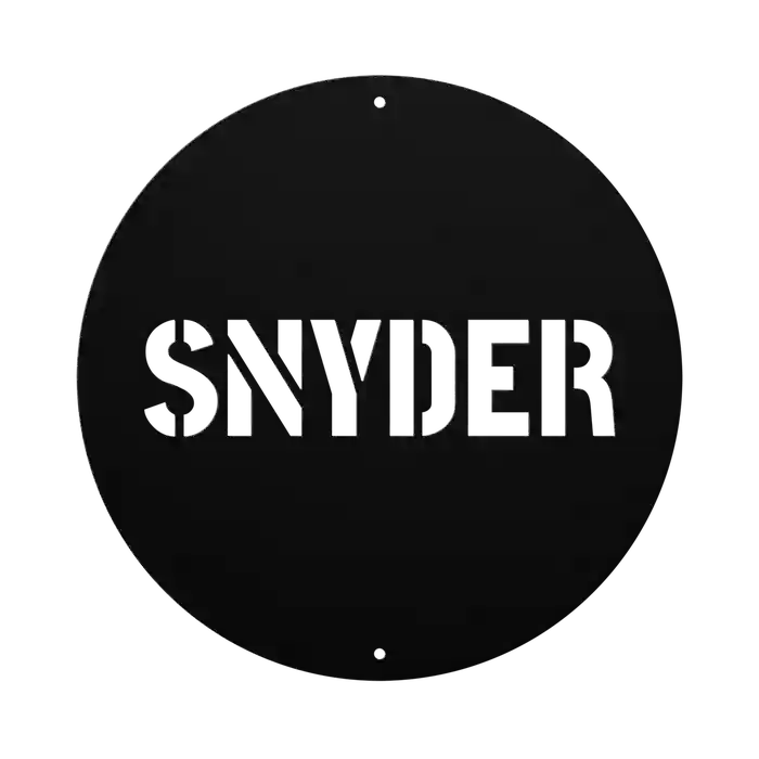 Snyder Family Name Sign