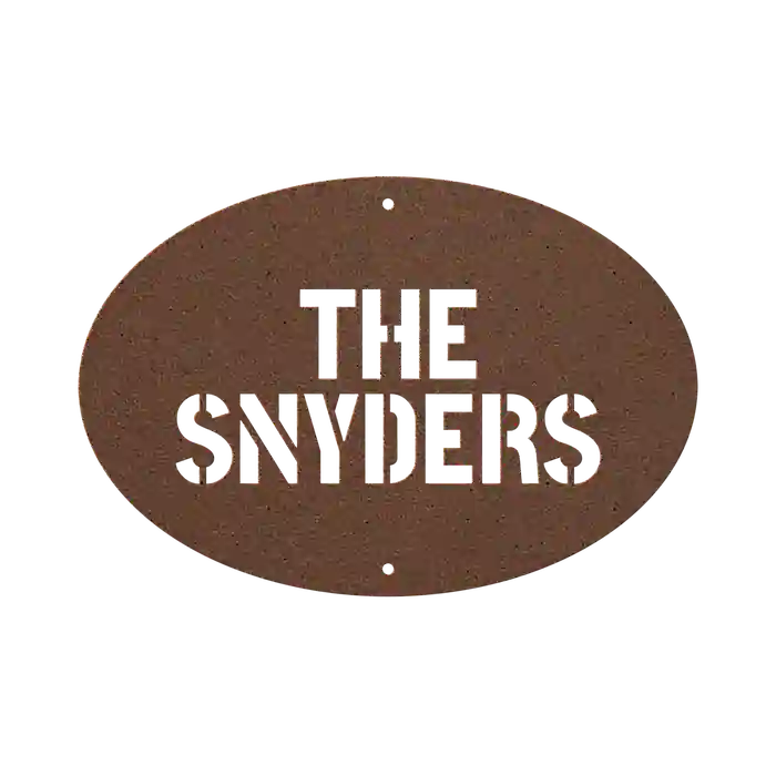 Snyder Family Name Sign
