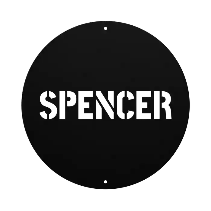 Spencer Family Name Sign