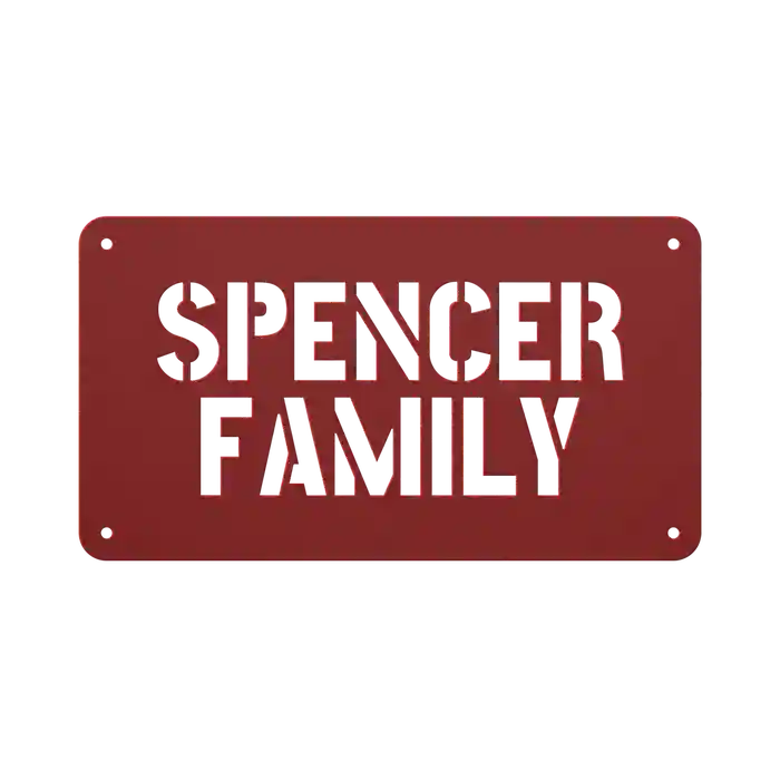 Spencer Family Name Sign