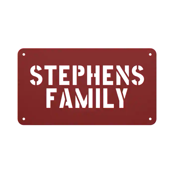 Stephens Family Name Sign