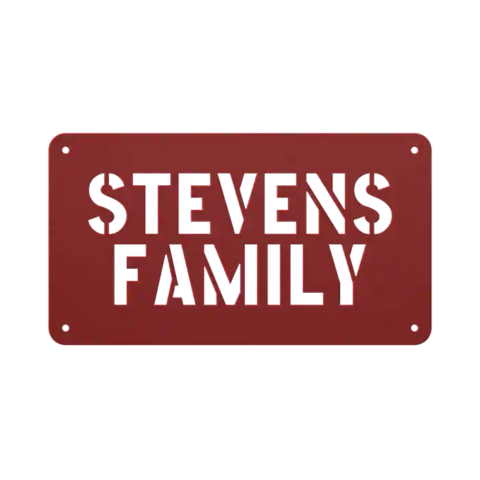 Stevens Family Name Sign