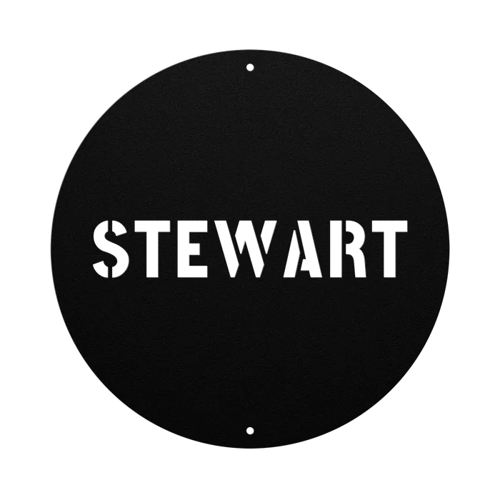 Stewart Family Name Sign