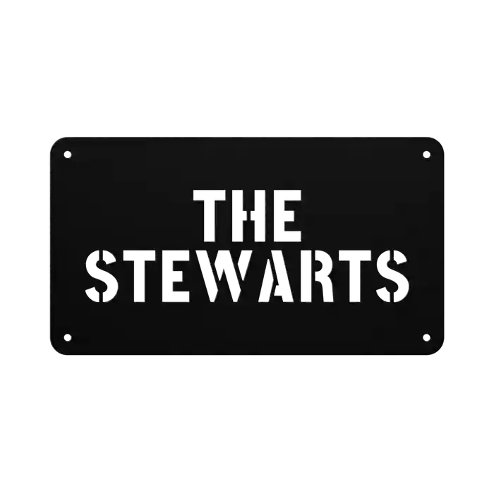 Stewart Family Name Sign