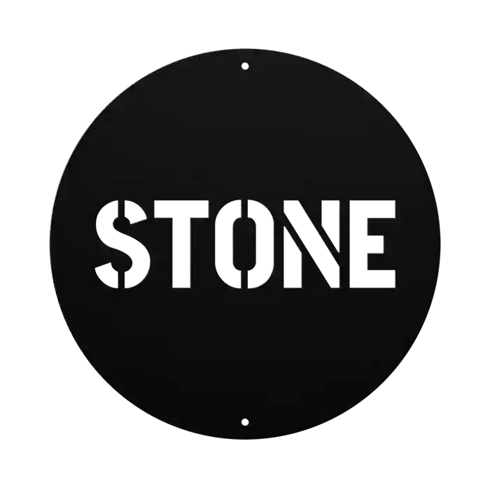 Stone Family Name Sign