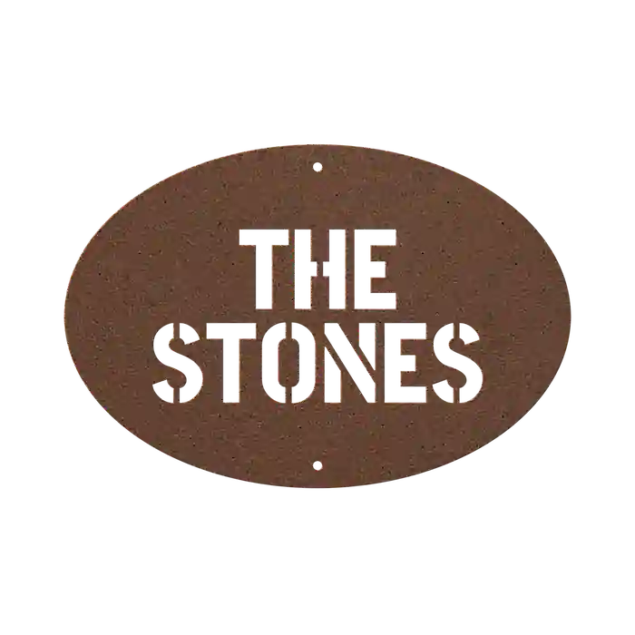 Stone Family Name Sign