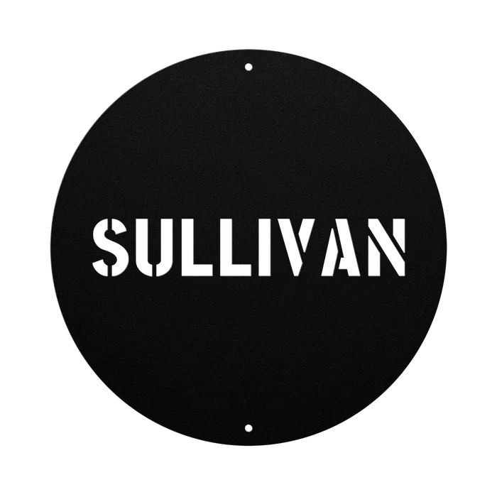 Sullivan Family Name Sign