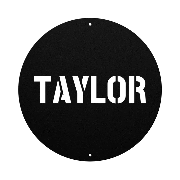 Taylor Family Name Sign