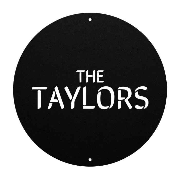 Taylor Family Name Sign