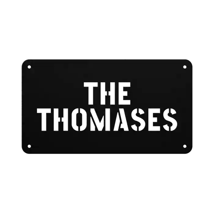 Thomas Family Name Sign