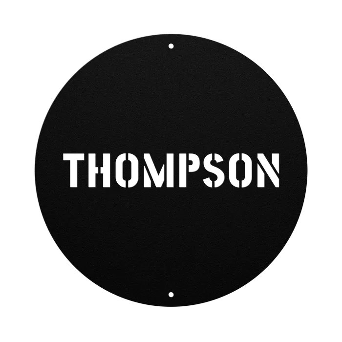 Thompson Family Name Sign