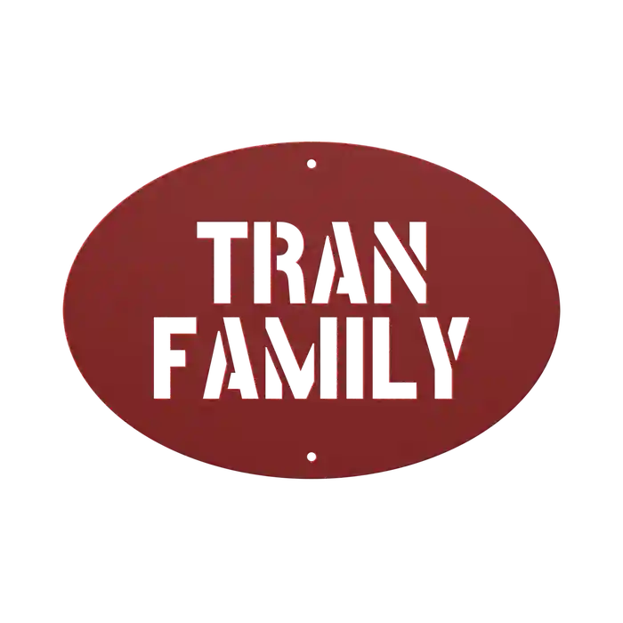 Tran Family Name Sign