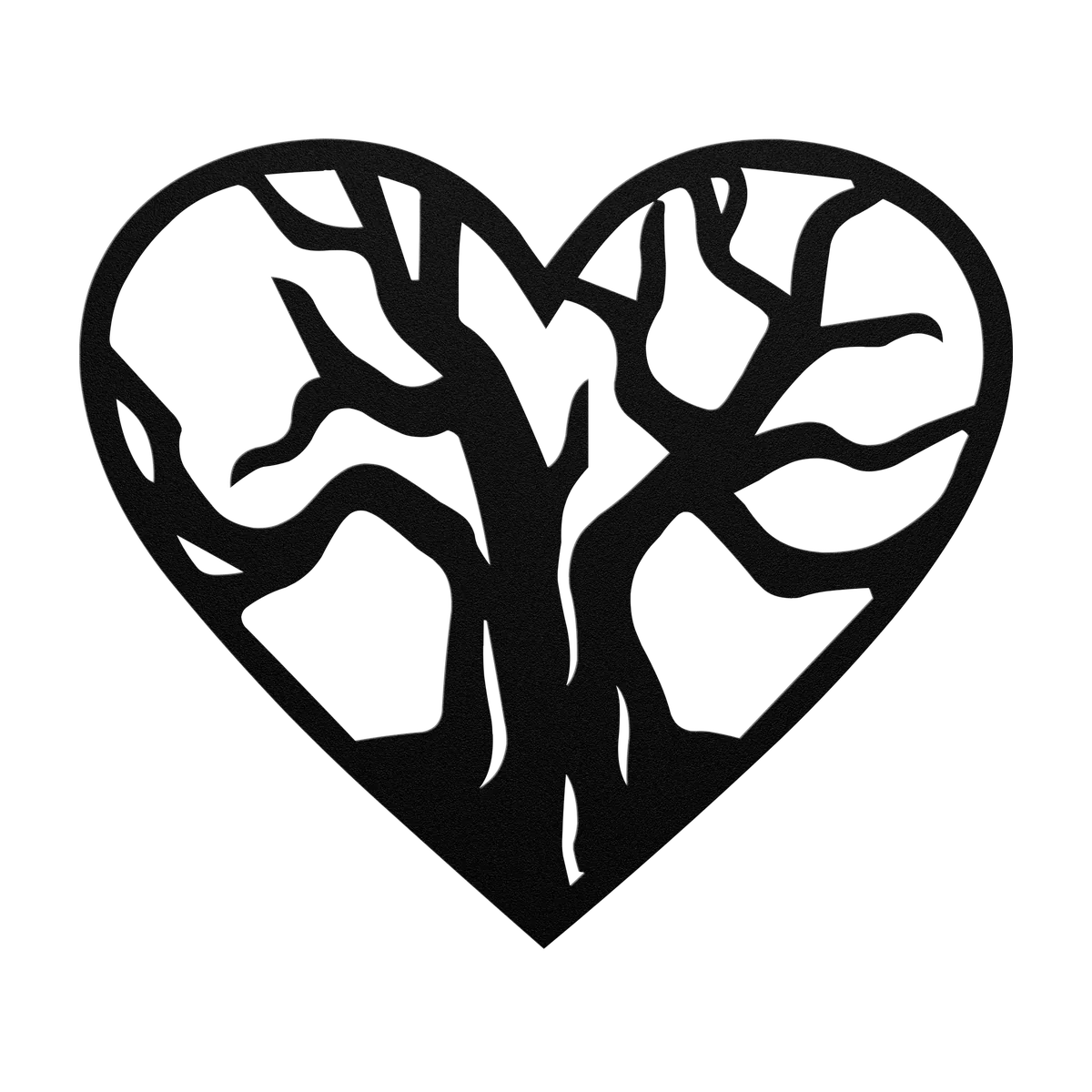 Tree of Life Bare Branch Heart Metal Sign