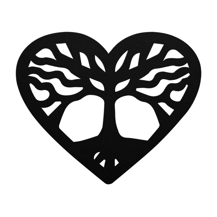 Tree of Life Bold Branch Heart Metal Sign