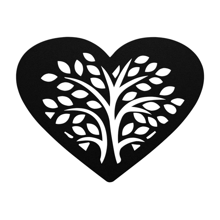 Tree of Life Delicate Heart Metal Sign