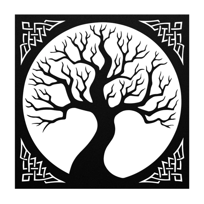 Tree of Life Knotwork Panel Metal Sign