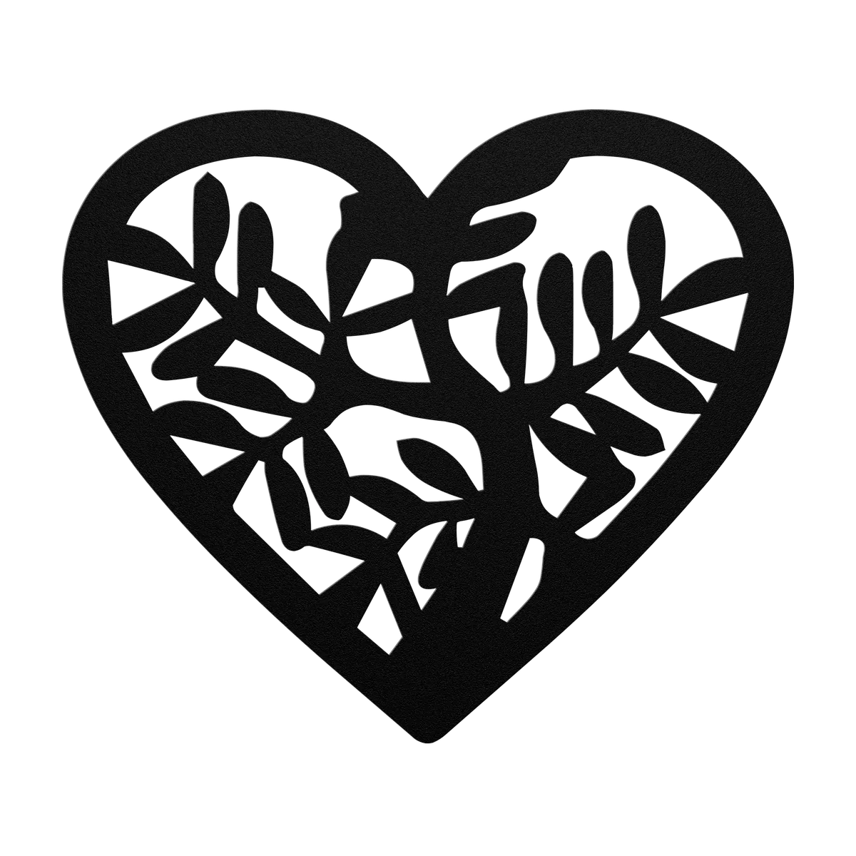 Tree of Life Large Leaf Heart Metal Sign