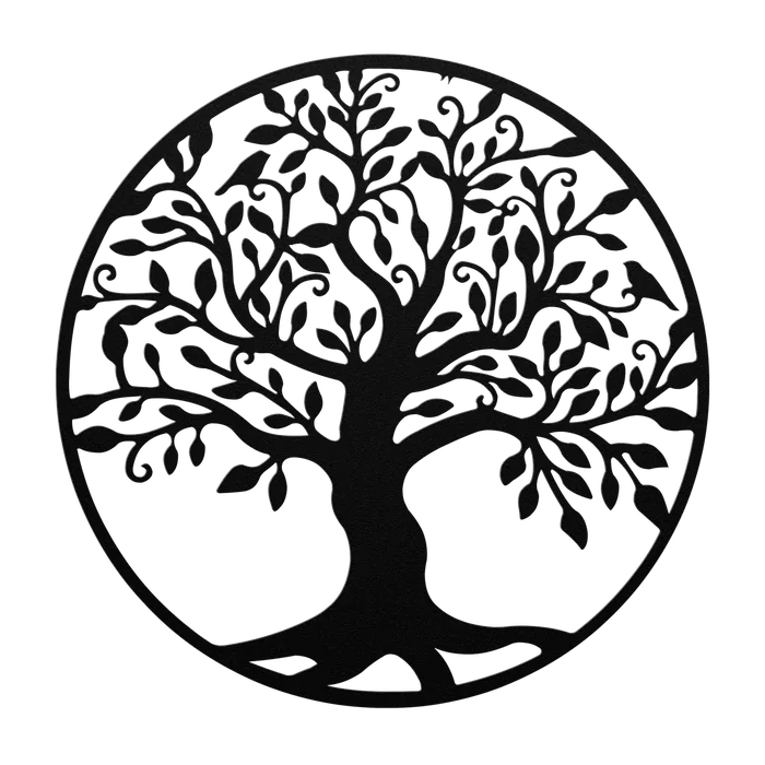 Tree of Life Leafy Oak Metal Sign