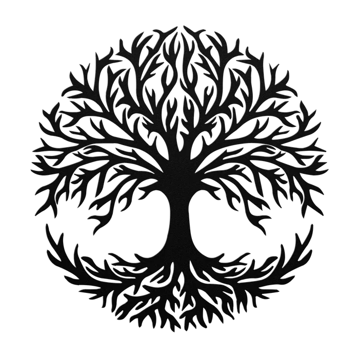 Tree of Life Rooted Canopy Metal Sign