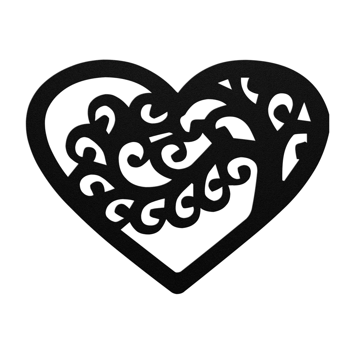 Tree of Life Swirl Heart Metal Sign
