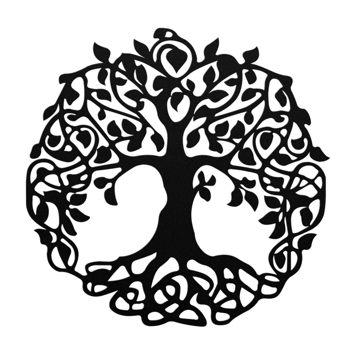 Tree of Life Vine Ring Metal Sign