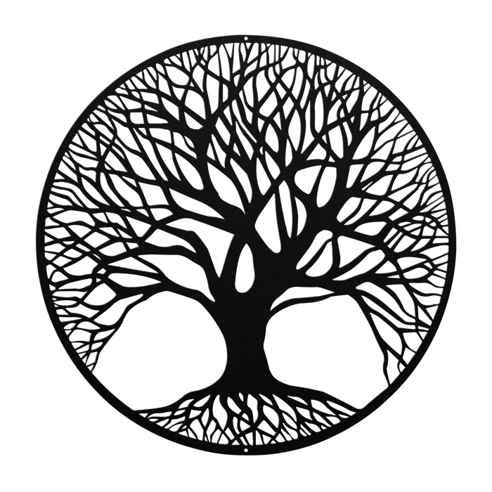 Tree of Life Winter Branches Metal Sign