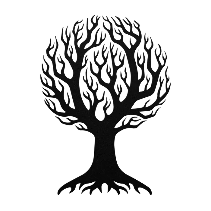 Tree of Life Young Tree Metal Sign