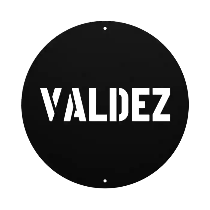 Valdez Family Name Sign