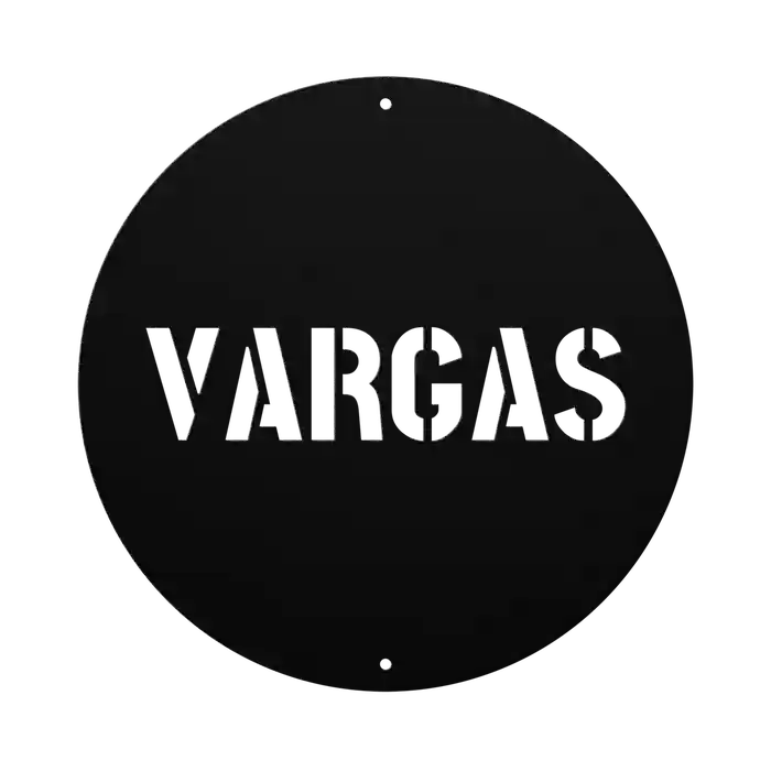 Vargas Family Name Sign