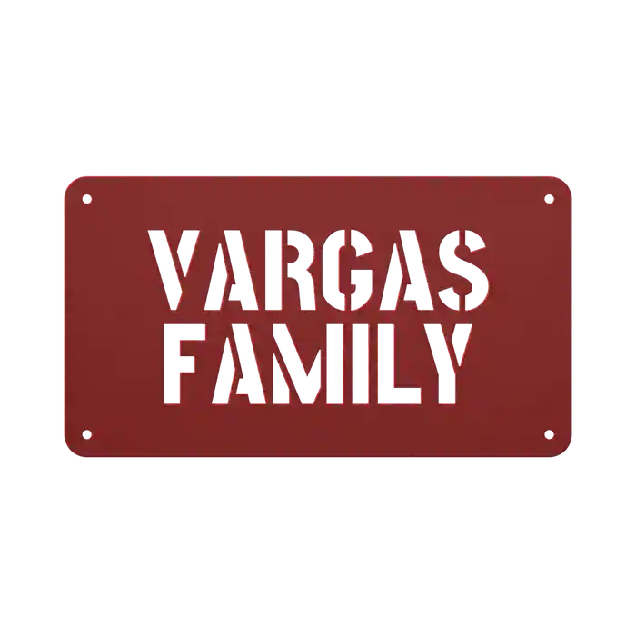 Vargas Family Name Sign
