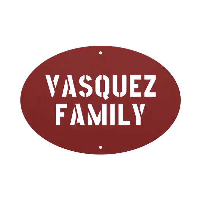 Vasquez Family Name Sign