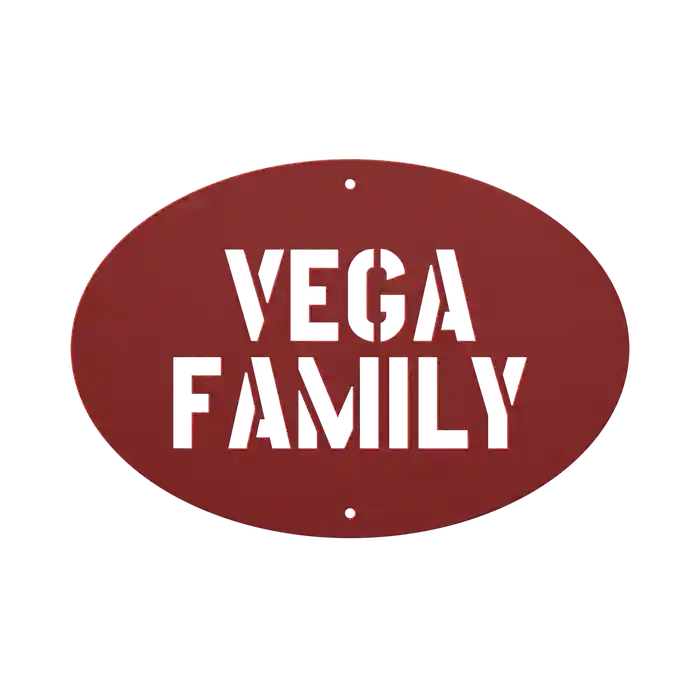 Vega Family Name Sign