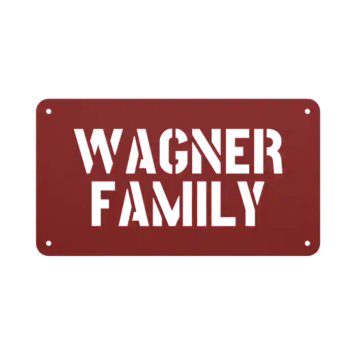 Wagner Family Name Sign