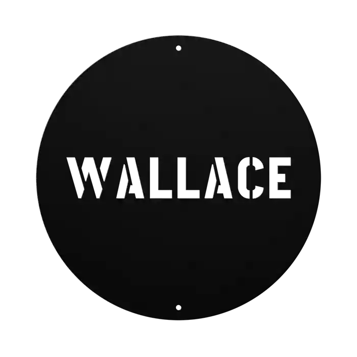 Wallace Family Name Sign