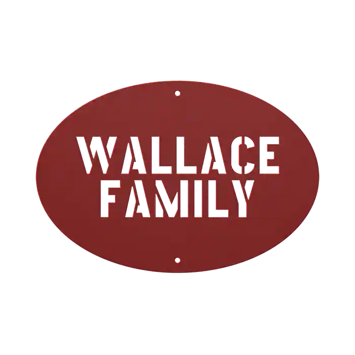Wallace Family Name Sign