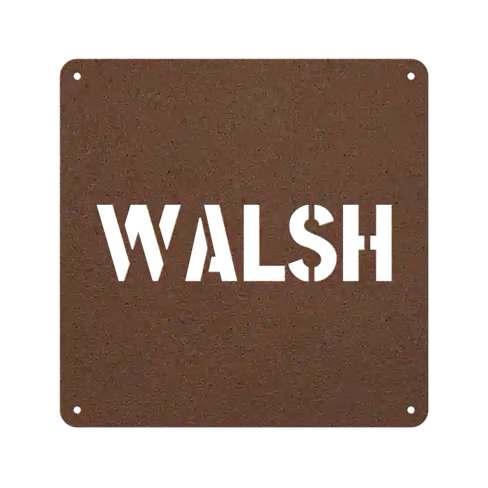 Walsh Family Name Sign