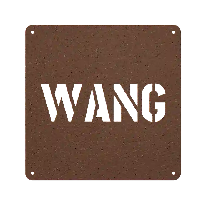 Wang Family Name Sign