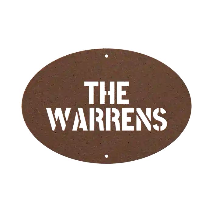 Warren Family Name Sign