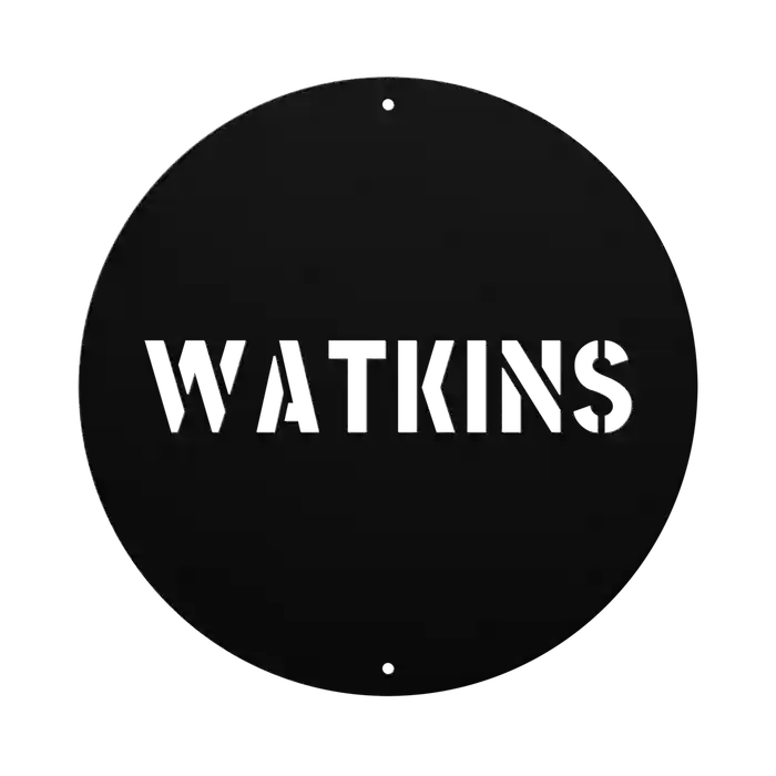 Watkins Family Name Sign