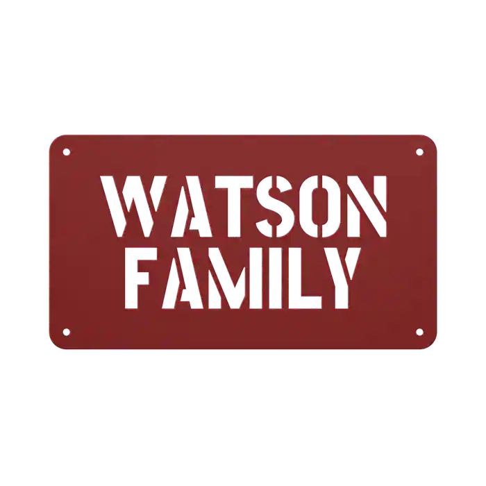 Watson Family Name Sign