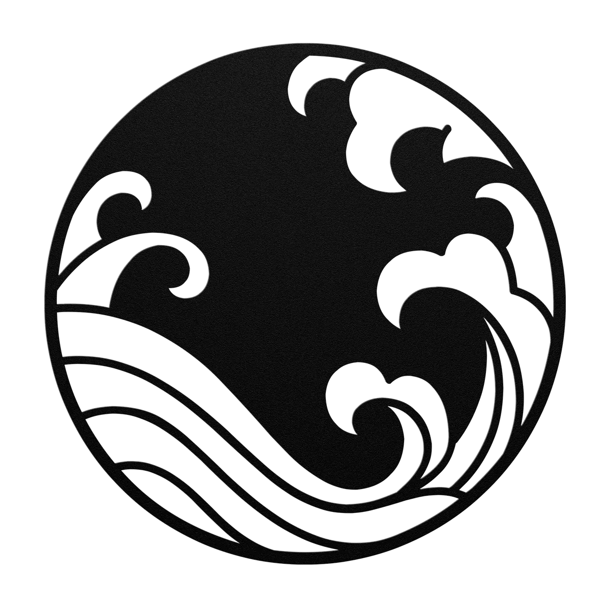 Wave Foam Curls Metal Sign