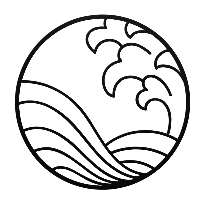 Wave Open Swell Metal Sign