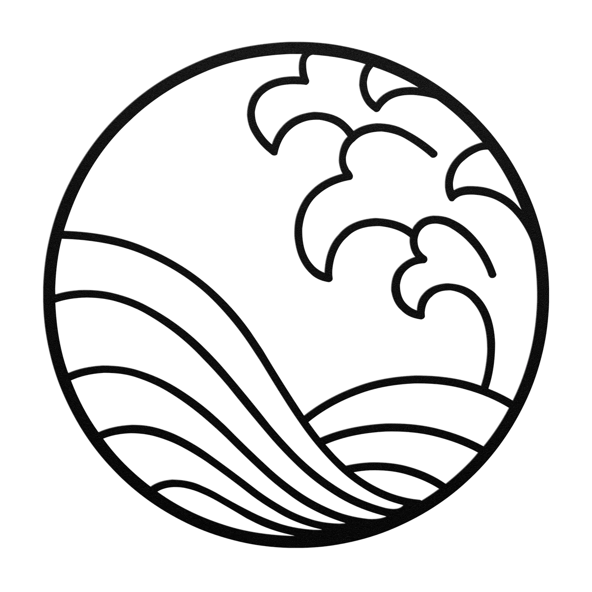 Wave Open Swell Metal Sign