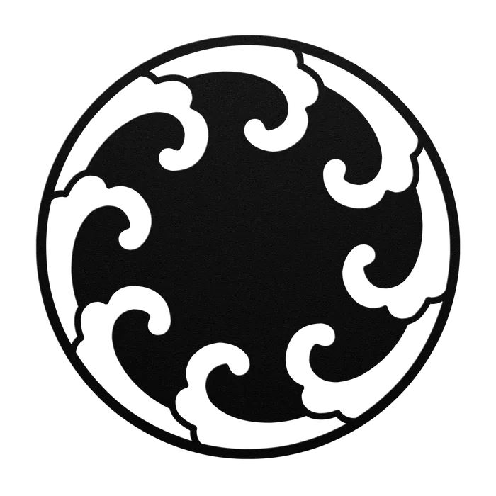 Wave Spiral Ring Metal Sign