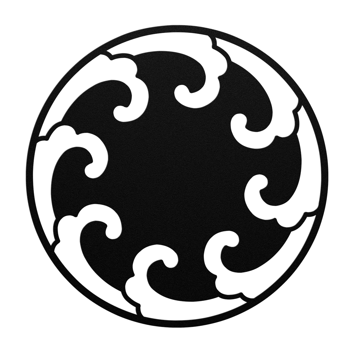Wave Spiral Ring Metal Sign