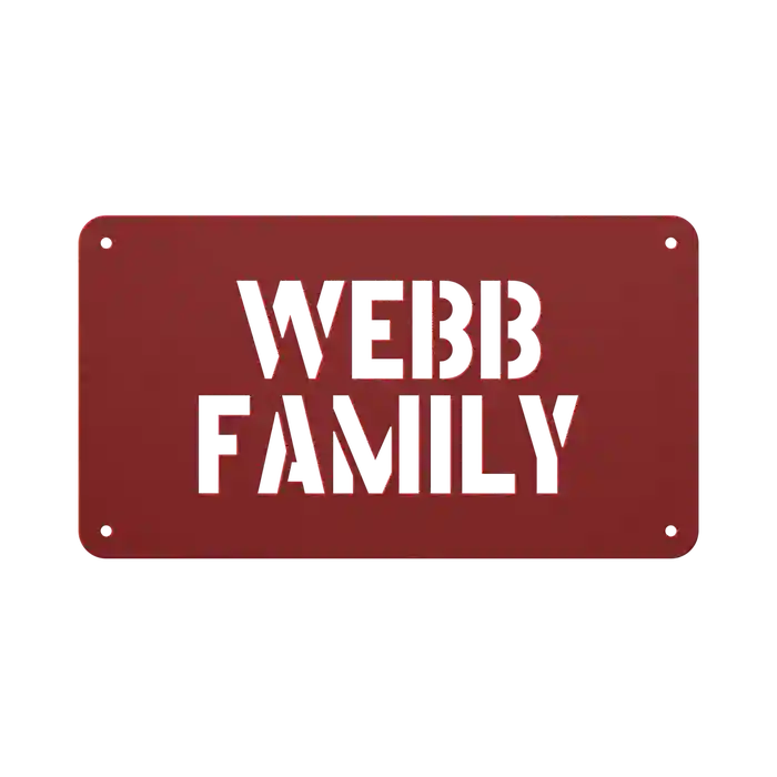 Webb Family Name Sign