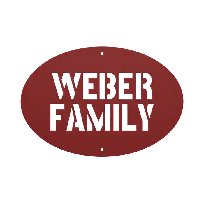 Weber Family Name Sign