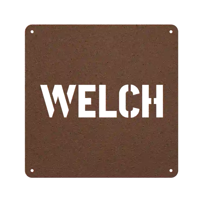 Welch Family Name Sign