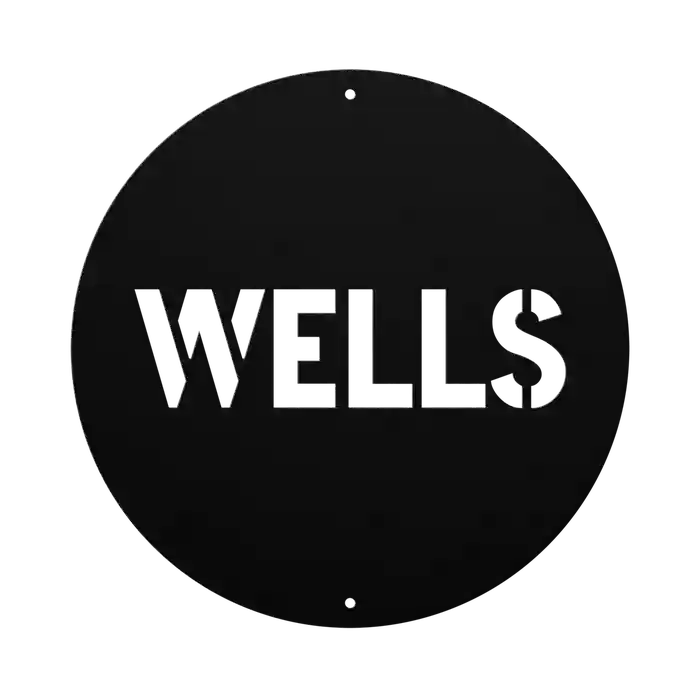 Wells Family Name Sign